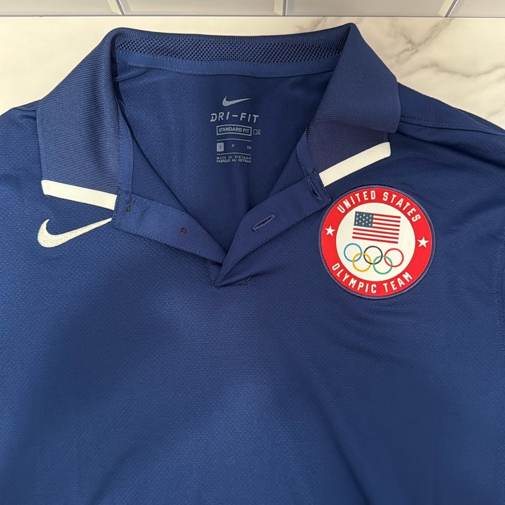 Nike official Team USA Tokyo Olympics polo. Blue. Size small. Worn once.